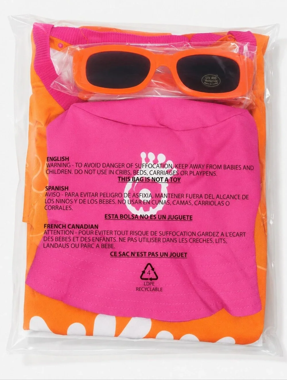 Dunkings Halloween Costume Adult S/M – Bucket Hat, Sunglasses & Long Sleeve